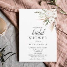 Boho Greenery Pampa Grass Bridal Shower