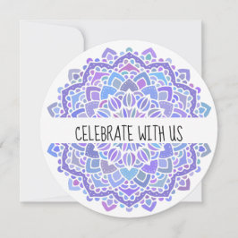 Invitación Boho Gypsy Purple Mandala