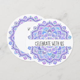 Invitación Boho Gypsy Purple Mandala