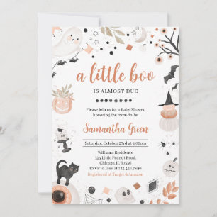 Invitación Boho Halloween Baby Shower