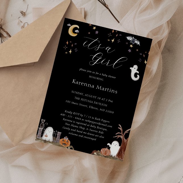 Invitación Boho Halloween es un Baby Shower Chica (Subido por el creador)