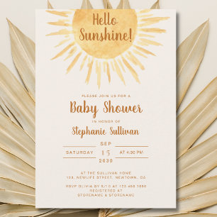Invitación Boho Hello Sunshine Gender Neutral Baby Shower Inv