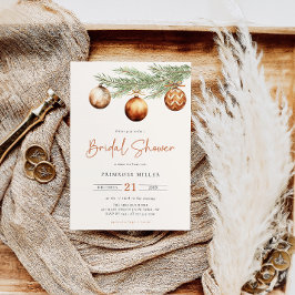 Invitación Boho Holiday Bridal Shower Winter