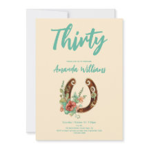 Boho Horseshoe Wildflowers Trigésimo cumpleaños