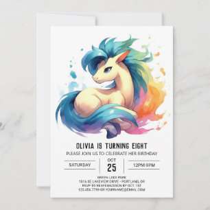 Invitación Boho Kids Horse Birthday