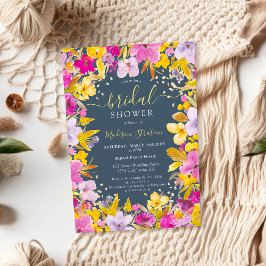 Invitación Boho lavanda púrpura moderna ducha de novia floral