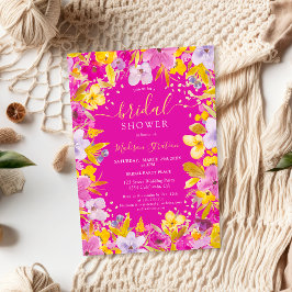 Invitación Boho lavanda púrpura moderna ducha de novia floral