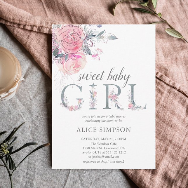Invitación Boho Light Soft Pink Baby Shower (Subido por el creador)