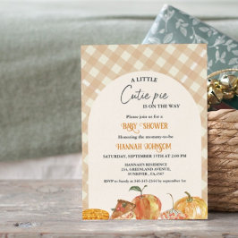 Invitación Boho Little Cutie Pie Acción de Gracias Baby Showe