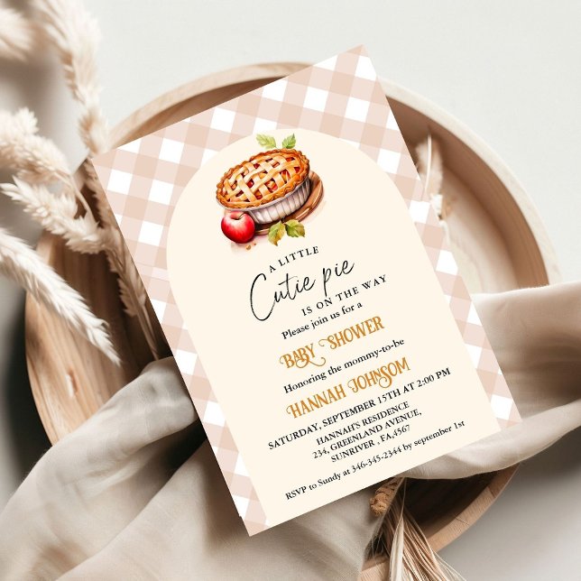 Invitación Boho Little Cutie Pie Acción de Gracias Baby Showe (Subido por el creador)