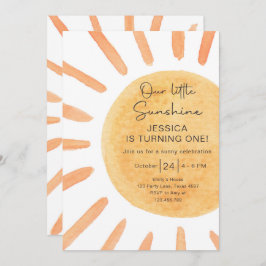 Invitación Boho LIttle Sunshine 1º cumpleaños verano
