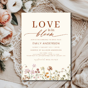 Invitación Boho Love in Bloom Wildflower Bridal Shower