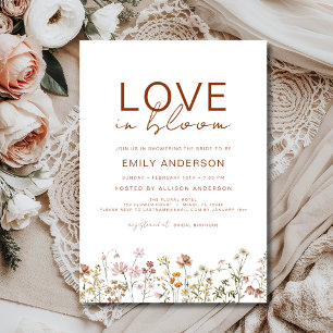 Invitación Boho Love in Bloom Wildflower Bridal Shower