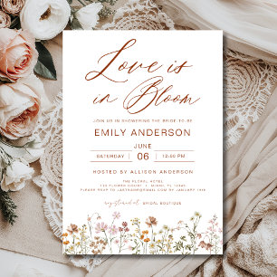 Invitación Boho Love in Bloom Wildflower Bridal Shower