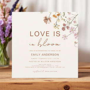Invitación Boho Love in Bloom Wildflower Bridal Shower
