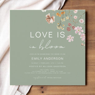 Invitación Boho Love in Bloom Wildflower Bridal Shower
