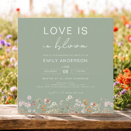 Invitación Boho Love in Bloom Wildflower Bridal Shower
