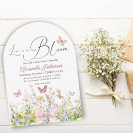 Invitación Boho Love in Boom Wildflower Bow Bridal Shower
