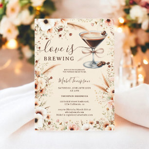 Invitación Boho Love is Breve Espresso Bridal Shower