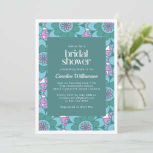 Invitación Boho Mandala Flor Colorida Groovy Ducha de novia