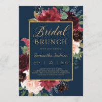 Boho marina rubia brunch de novia floral burgundy