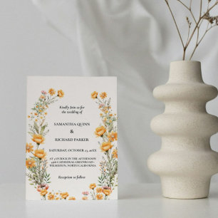 Invitación Boho Meadow Wildflower Eucalyptus Greenery Boda