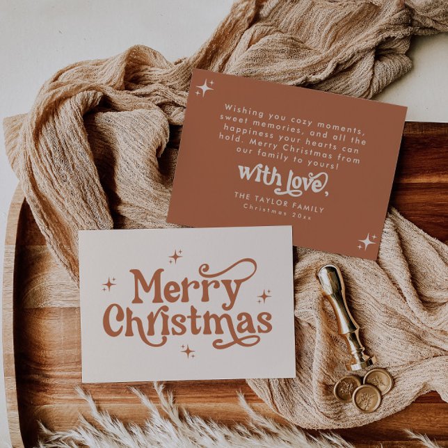 Invitación Boho Merry Christmas Holiday Card (Subido por el creador)