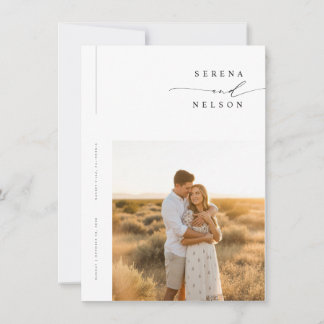 Invitación Boho Minimalist Budget Wedding
