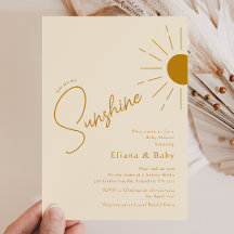 Boho minimalista Eres Mi Baby Shower Sunshine