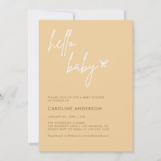 Invitación Boho Minimalista Género neutral de Baby Shower