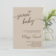 Boho Minimalista Sexo Neutral Brown Baby Shower