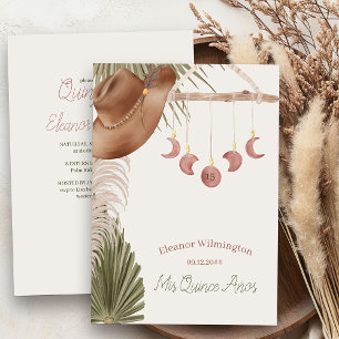 Invitación Boho Mis Quince Años Rústico Quinceañera Occidenta