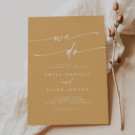 Invitación Boho Moda Amarillo Marigold Hacemos Boda