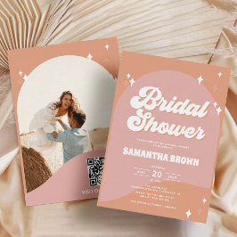 Invitación Boho Moda Arch Modern Retro Bridal Ducha