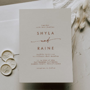 Invitación Boho Moda Bohemian Cream Casual Boda