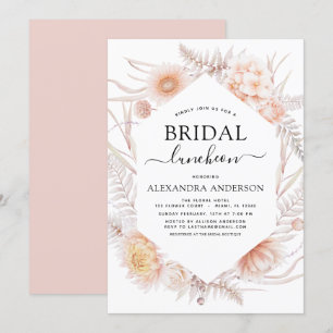 Invitación Boho Moda Bridal Shower Luncheon Dusty Desierto Ro