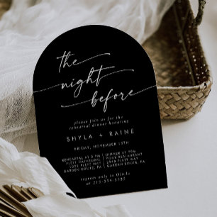 Invitación Boho Moda COLOR EDITABLE Arco Ensayo Cena