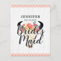 Boho Moda Cow Skull Serás Mi Novia