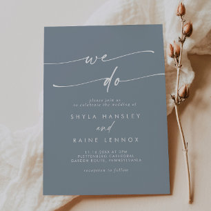 Invitación Boho Moda Dusty Blue We Do Boda