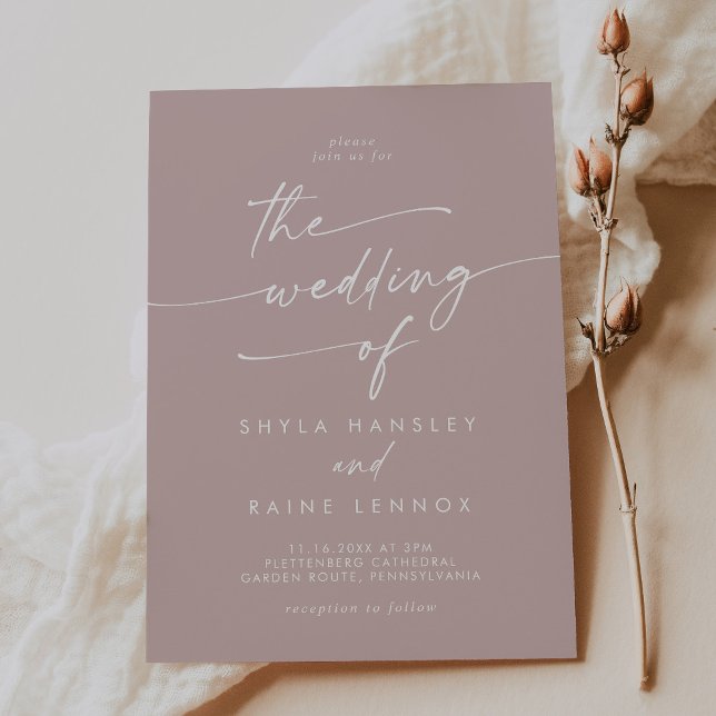 Invitación Boho Moda Dusty Rosa Rosa El Boda De (Subido por el creador)