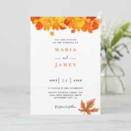 Invitación Boho Moda Fall Wedding