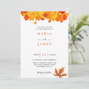 Invitación Boho Moda Fall Wedding