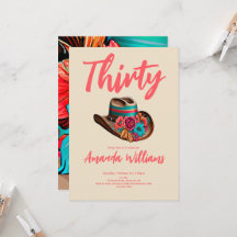 Boho Moda Floral 30 cumpleaños