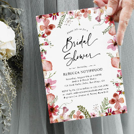 Invitación Boho Moda Floral Botanical Bridal Shower Brunch