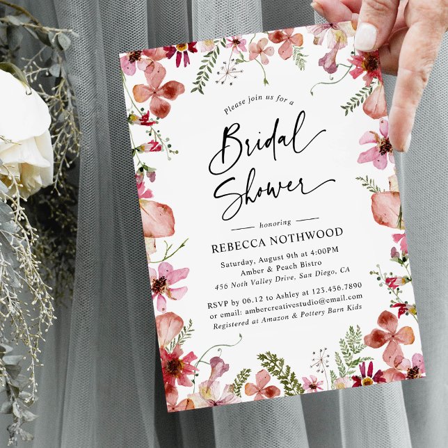 Invitación Boho Moda Floral Botanical Bridal Shower Brunch (Subido por el creador)