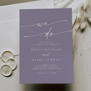 Invitación Boho Moda Lavender Purple We Do Boda