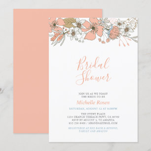 Invitación Boho Moda Primavera Floral Boda Boda Ducha Invi