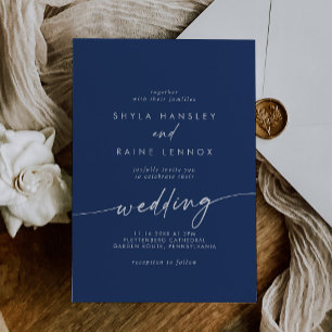 Invitación Boho Moda Royal Blue Boda