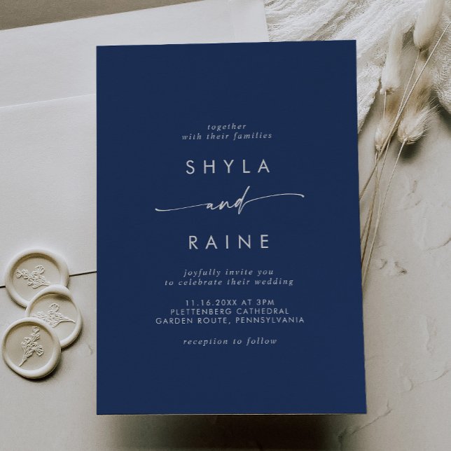 Invitación Boho Moda Royal Blue Casual Boda (Subido por el creador)