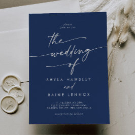 Invitación Boho Moda Royal Blue El Boda De